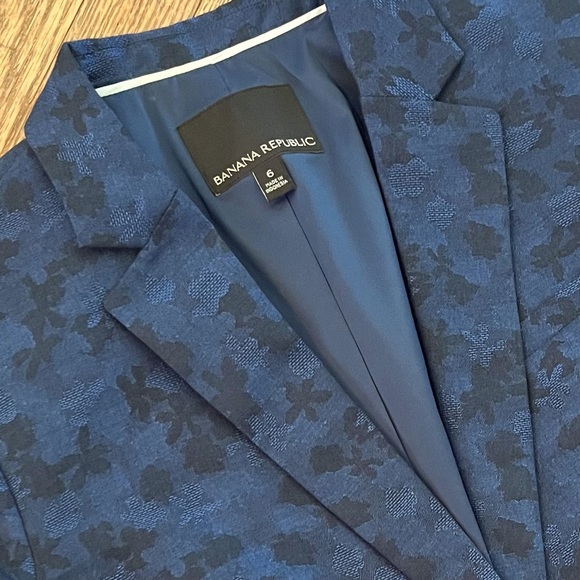 Banana Republic Wool/Cotton Blend Notch Collar Jacket/Blazer Single Button Size6 - Picture 7 of 7